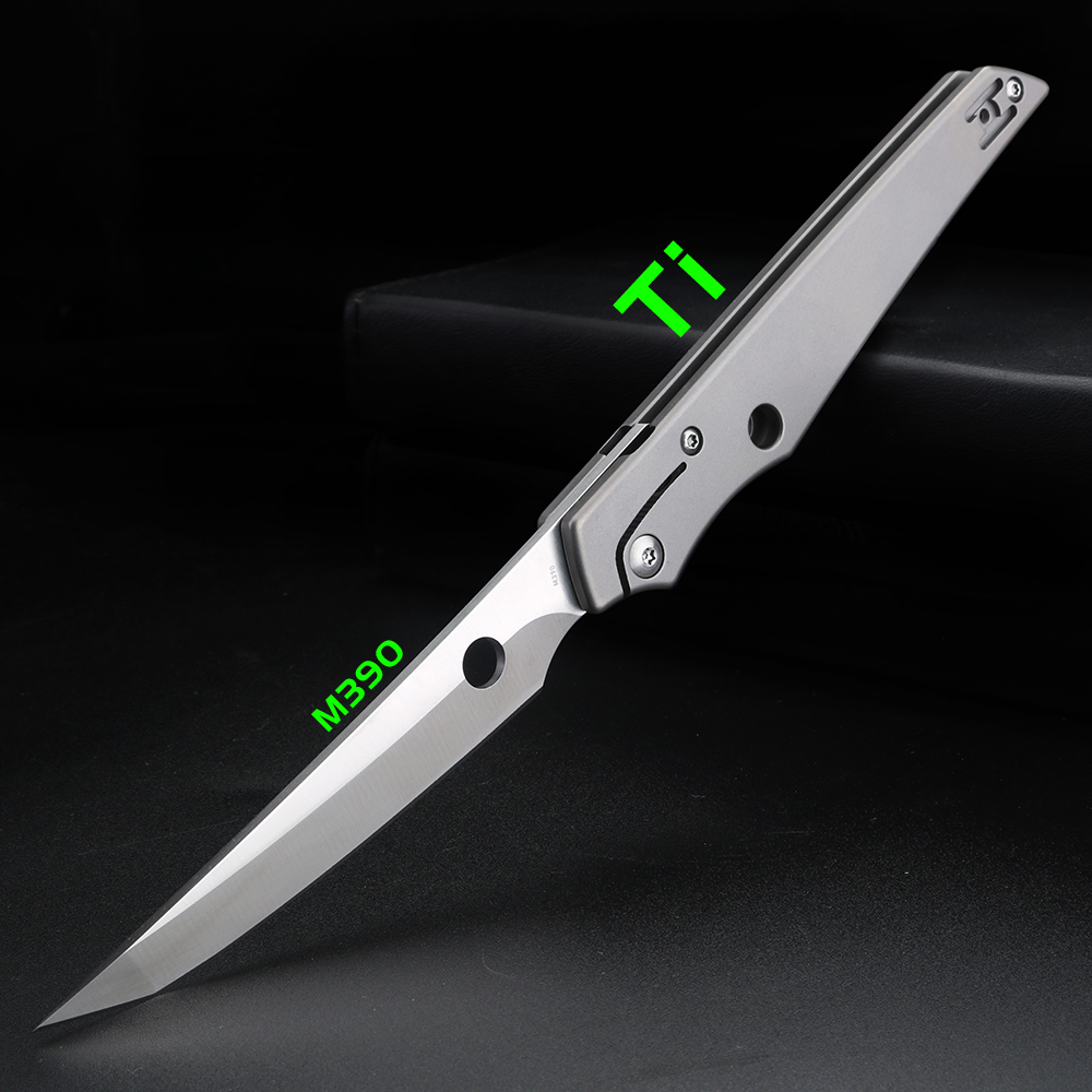 Dive Knife Titanium - 티타늄 합금 손잡이 접이식 나이프 M390