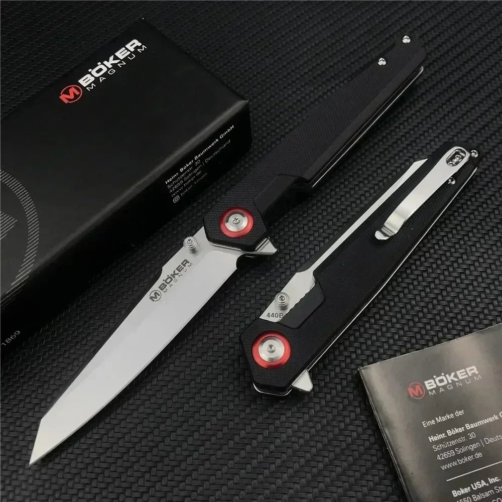 고품질 보커 아웃도어 접이식 나이프 440B 탄토 블레 - Dive Knife Titanium 리뷰 및 가격